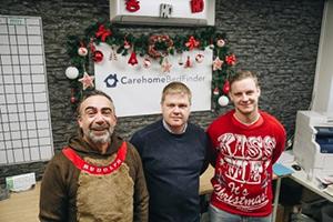 Care Home Bed Finder staff spreading Christmas cheer