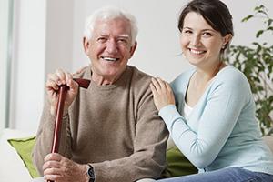 Carer using loneliness technology to look after man