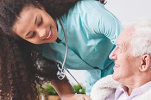 Northampton General Hospital nurse with patient