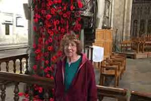 Sycamore Hall Care Home residents (from left) Ellen Knowles and Doreen Ainsley paint poppies for Remembrance Day displays at the home.