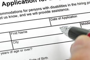 DBS check - a job application form