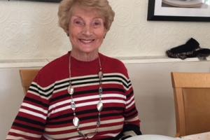 Borough Care Resident Trying Food From New Menus
