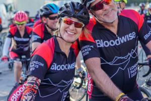 Churchfields Care Home owners on their bikes in Paris