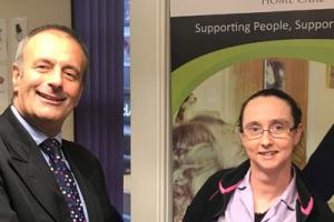 Local Care Worker receiving health and social care technology group reward