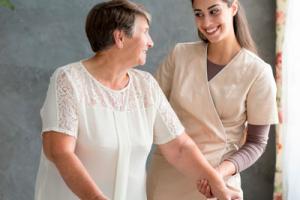 Old lady with sarcopenia